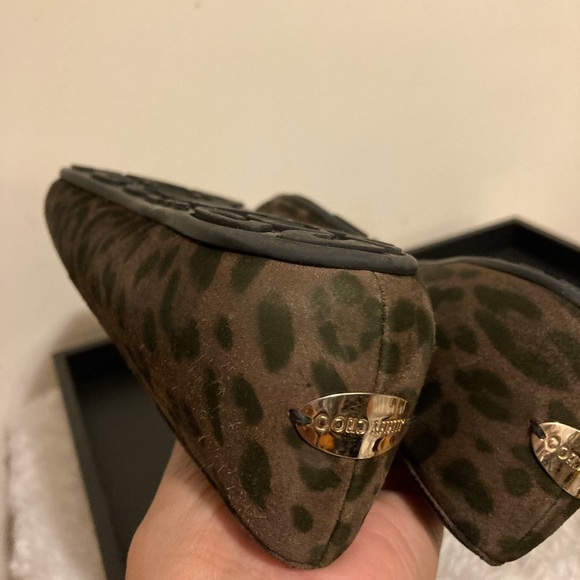 Auth Jimmy Choo Animal Print Brown Black Flats - Picture 13 of 14